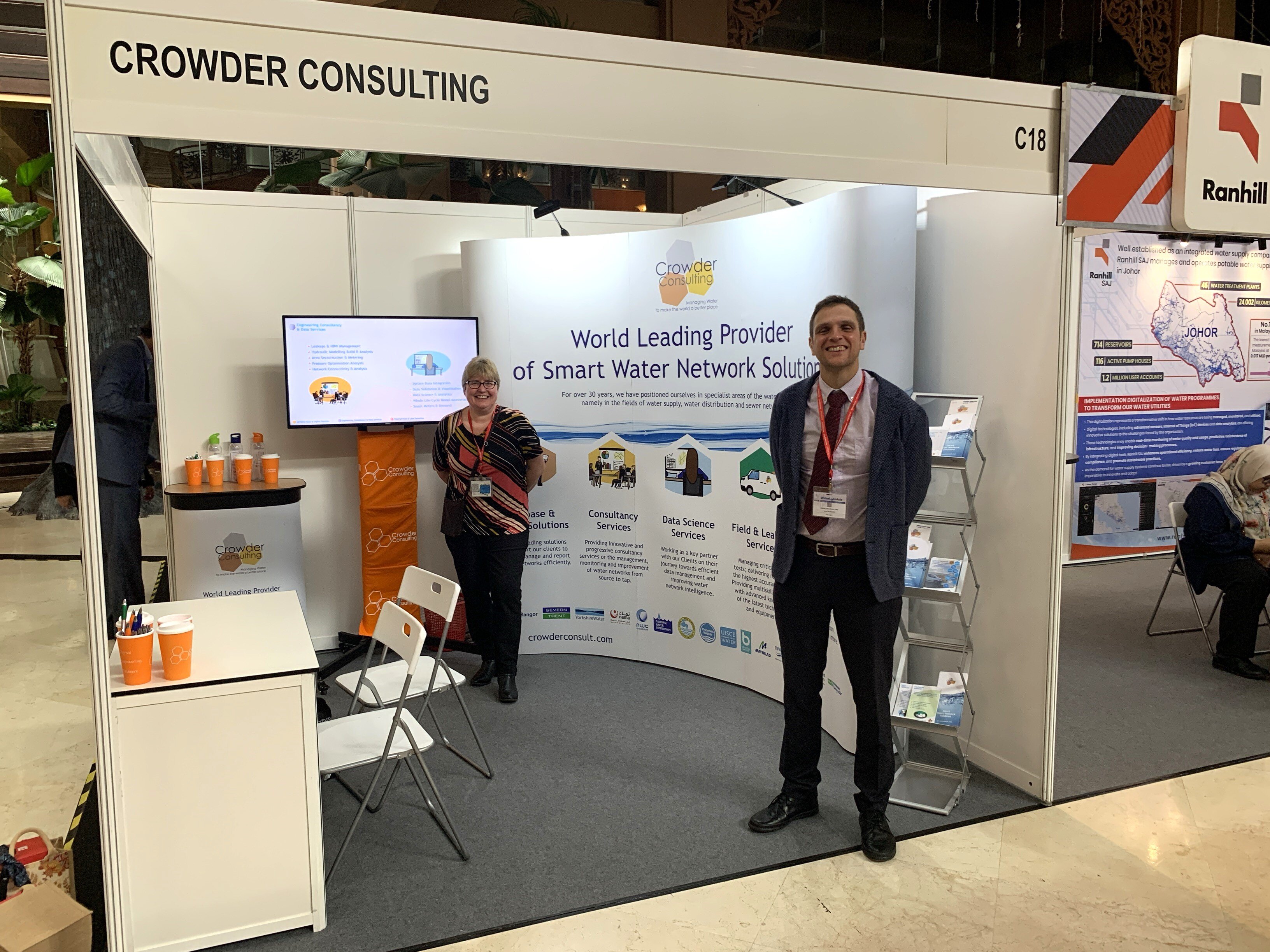 Tom and Gill at the Water Loss Asia conference